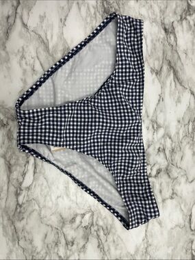 Kona Sol Navy and White Gingham Bikini Bottoms